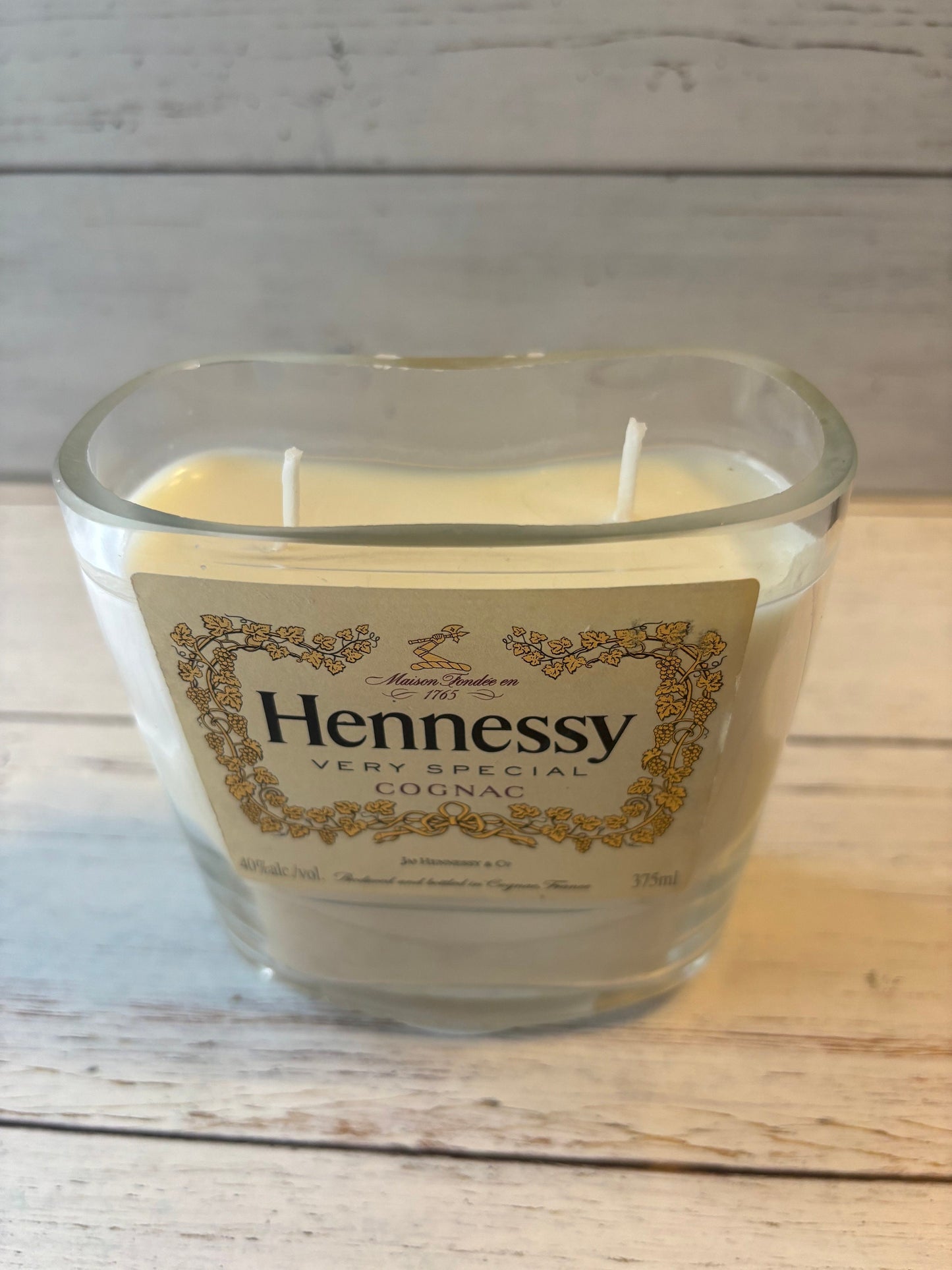 Banana Pudding Scented Upcycled Bottle Candle