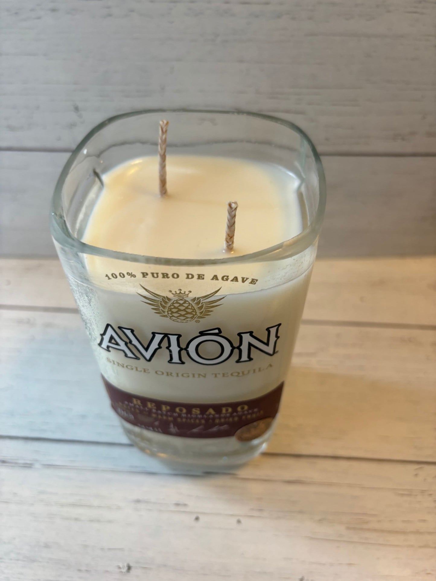 Smoked Sage and Lavender Scented Avion Repasado Bottle Candle